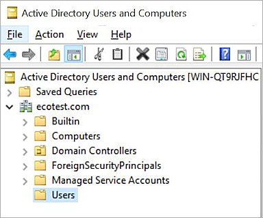 Screen shot of the Configure AD Server list